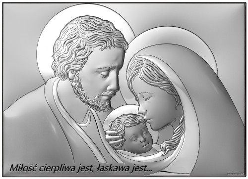 Obraz srebrny Święta Rodzina