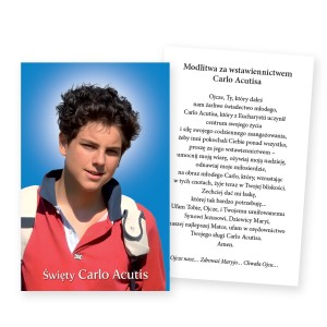 Św. Carlo Acutis - Obrazek z modlitwą 