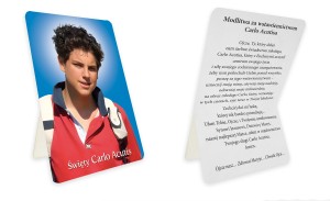 Carlo Acutis - Stojaczek papierowy - opakowanie 25 szt.