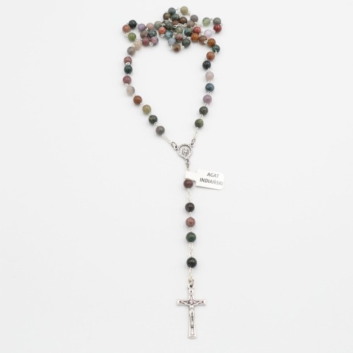 Różaniec agat indyjski 6 mm