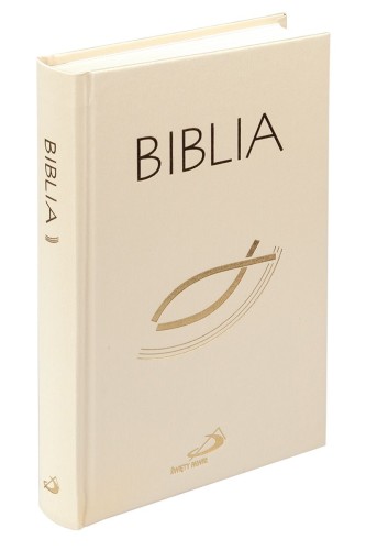 Biblia "z rybką" - oprawa twarda, biała ST i NT z przypisami-1