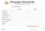 Druk - Świadectwo Ślubu - (format A5) - 250 szt.