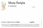 Intencja Mszy Świętej - (format A6) - 250 szt.