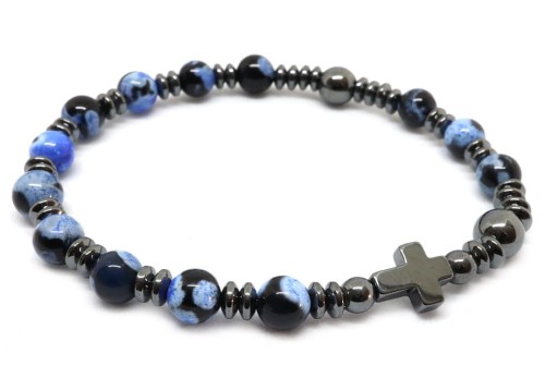 Różaniec na rękę bransoletka z kamieni