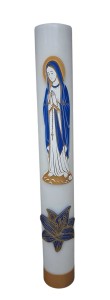 Świeca ołtarzowa olejowa - aplikacja Maryjna - roratka