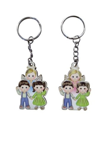 Brelok z aniołkiem i dziećmi