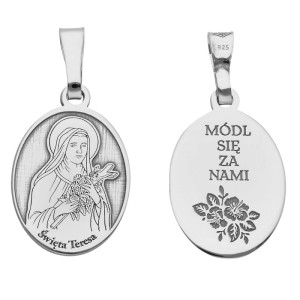 Medalik srebrny Ag 925 Święta Teresa