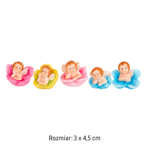 Figurka Aniołek w Kwiatku – mix kolorów