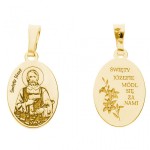 Medalik srebrny pozłacany – Święty Józef