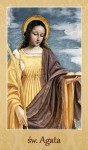 Obrazek religijny – Św. Agata z modlitwą