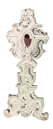 relikwiarz mosiężny niklowany