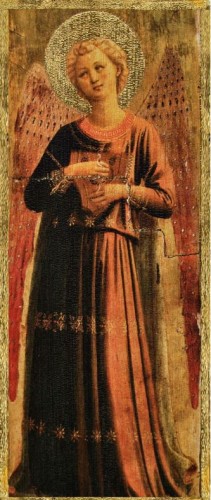 Ikona na drewnie Anioł Stróż