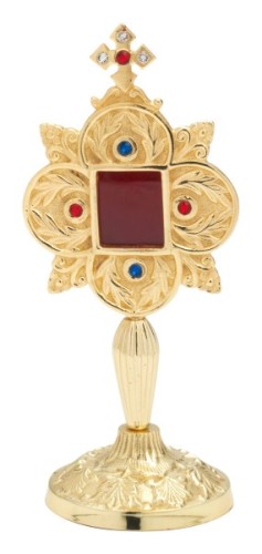 relikwiarz mosiężny