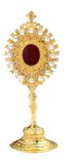 Relikwiarz liturgiczny złocony 20 cm