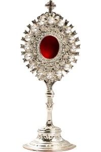 Relikwiarz metalowy z powłoką niklowaną 20 cm