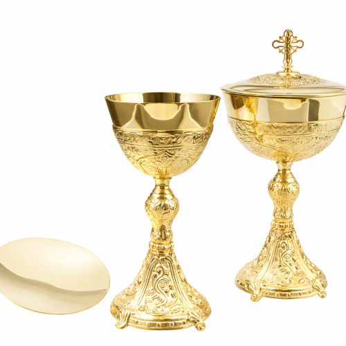 Zestaw kielich z pateną + puszka