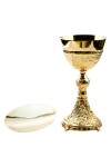 Kielich mszalny złocony z pateną – klasyczny ornament