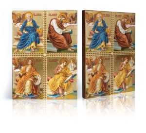 Ikona z certyfikatem - czterech Ewangelistów