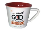 Kubek kielich "With God all things are possible"