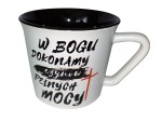 Kubek kielich "W Bogu dokonamy czynów pełnych mocy"
