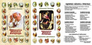 Pocztówka religijna - tajemnice różańca