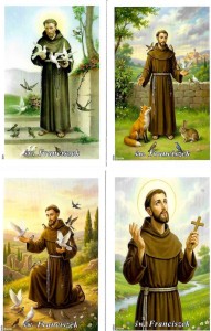 Święty Franciszek obrazek - paczka 100 sztuk