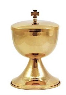 Puszka liturgiczna na komunikanty – pozłacana s/378