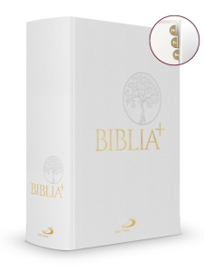 Biblia Plus - płótno biała z paginacją Pismo Święte czytane metodą skrutacji