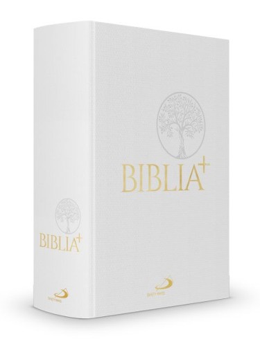 Biblia Plus - płótno biała Pismo Święte czytane metodą skrutacji-1