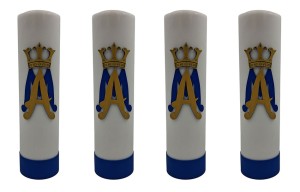 Zestaw świec liturgicznych - z aplikacją Maryjną