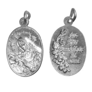 Medalik z metalu św. Rita 