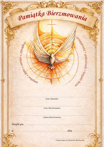 Dyplom przyjęcia sakramentu bierzmowania-1