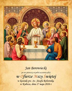 Obrazek komunijny z ostatnią wieczerzą LK2