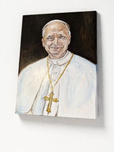 Ręcznie malowany portret papieża Leona XIV