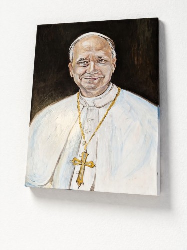 Ręcznie malowany portret papieża Leona XIV