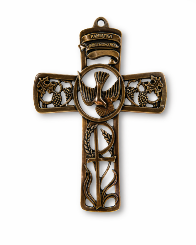 Krzyż pamiątka bierzmowania z rokiem