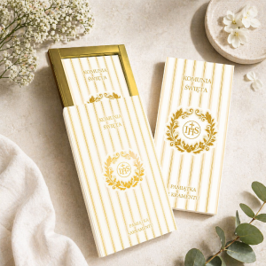 Pudełko pamiątkowe DL „Komunia Paski”