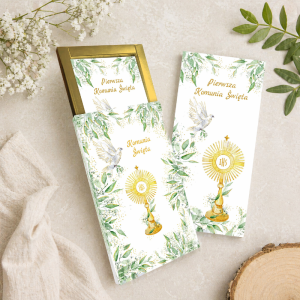 Pudełko pamiątkowe DL KOMUNIA GOŁĄB Z HOSTIĄ