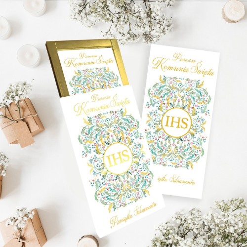 Pudełko pamiątkowe DL KOMUNIA PATTERN