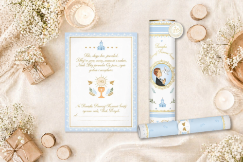 Tuba Pamiątka Komunijna NIEBIESKA