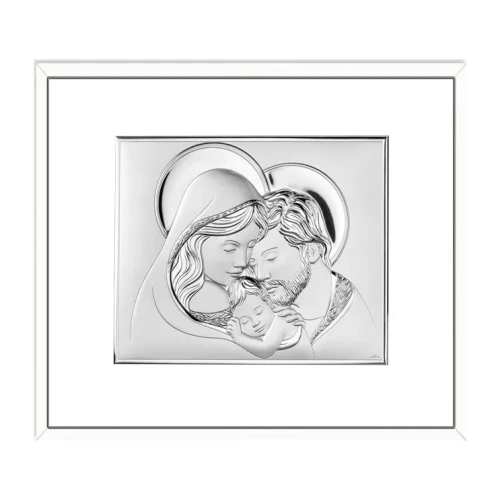 Obraz posrebrzany ze Świętą Rodziną-1