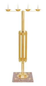 Lichtarz 1304 – mosiężny na podstawie granitowej (wys. 120 cm)