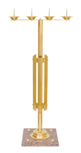 Lichtarz 1304 – mosiężny na podstawie granitowej (wys. 120 cm)-1