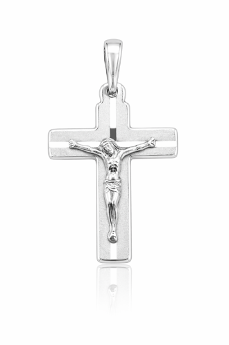 Krzyżyk srebrny z wizerunkiem Chrystusa KD2003