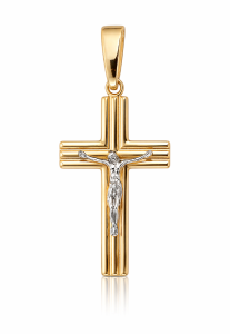 Krzyżyk ze srebra pozłacanego KZ-3201/AU