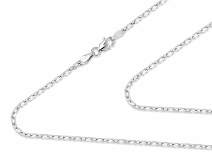 Łańcuszek 0,6 AD - 60 cm - ankier diamentowany srebro