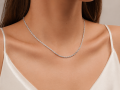 Łańcuszek srebrny - singapur 0,5 - różne długości-3