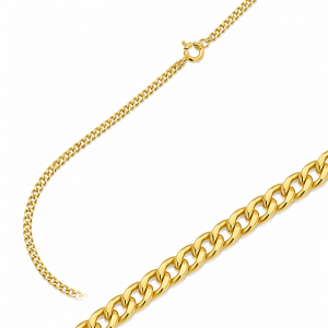 Łańcuszek srebrny 0,75 PD pancerka diamentowana pozłacana