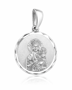 Matka Boża Częstochowska z dzieciątkiem . Medalik diamentowany MD1006