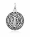 Medal Świętego Benedykta ze srebra oksydowanego M288-2